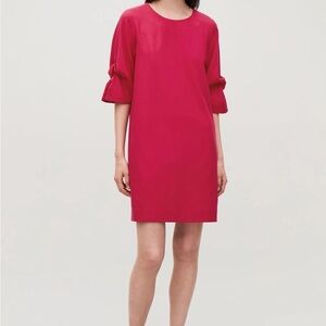 COS Drape- Sleeved Wool Blend Dress